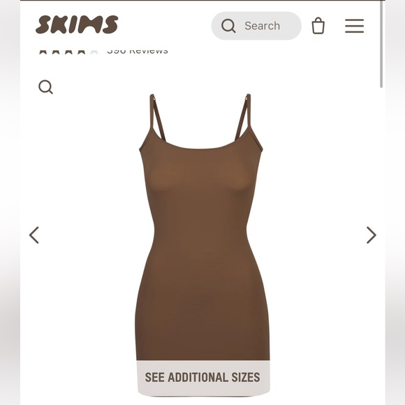 SKIMS Dresses & Skirts - New Skims fits everybody soft lounge slip dress in color oxide brown size 4x